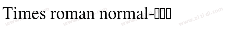 Times roman normal字体转换